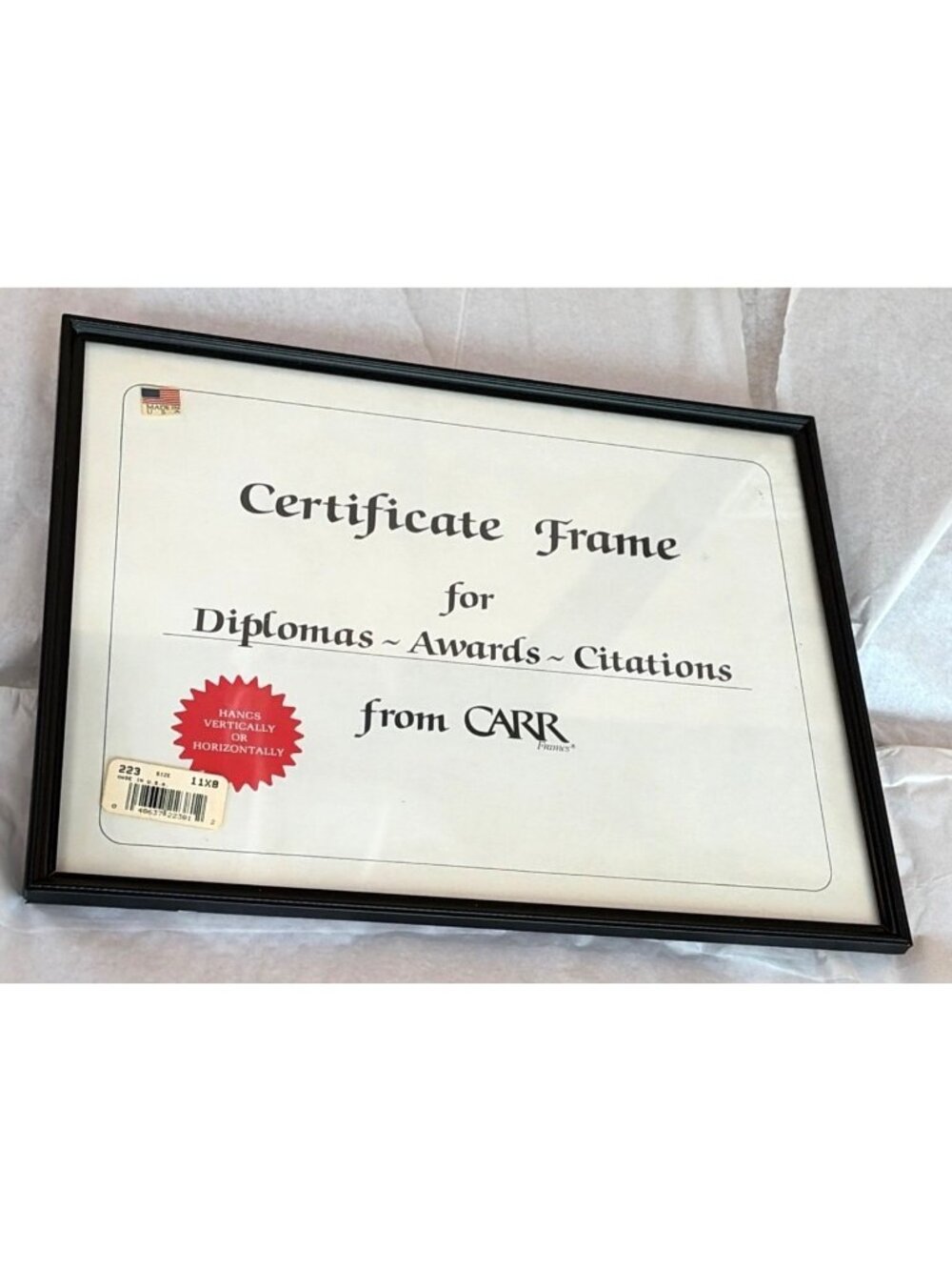 LOT OF 10 Carr Black Certificate Frame 8.5x11 Diploma Award Citation Made USA NO